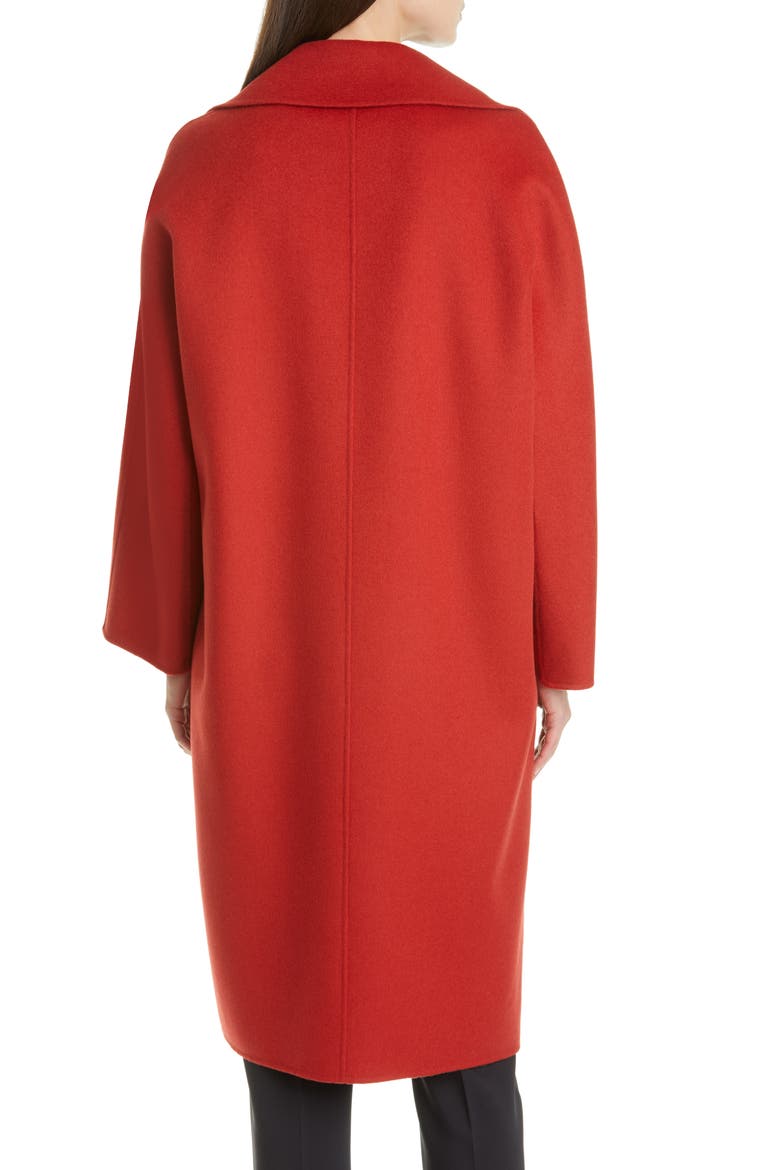 Ode Double Breasted Wool Blend Coat, Alternate, color, RUST