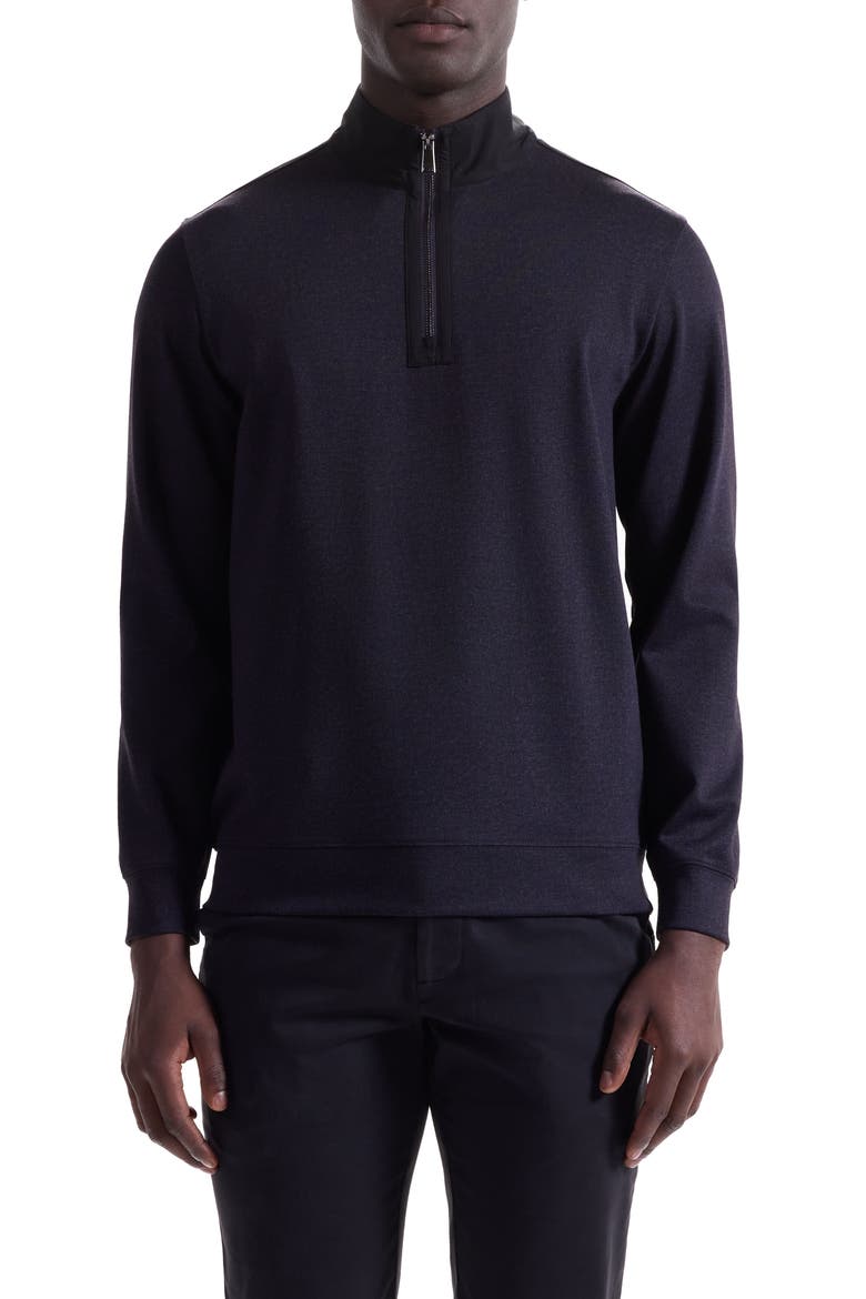 Quarter Zip Pullover, Main, color, EGGPLANT