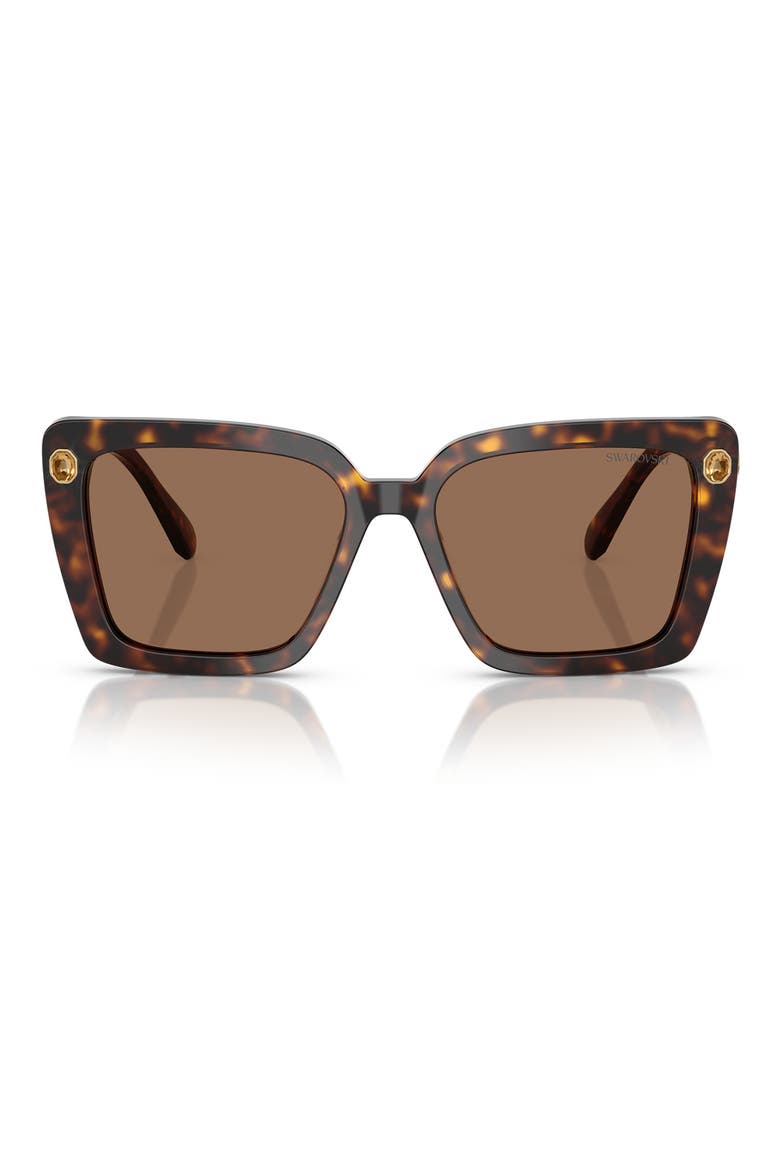 55mm Square Sunglasses, Main, color, HAVANA