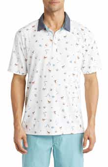 Swannies Amendt Print Golf Polo