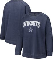 PROFILE Women's Fanatics  Navy Dallas Cowboys Acid Wash Raglan Pullover Sweatshirt
