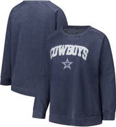 PROFILE Women's Fanatics Navy Dallas Cowboys Acid Wash Raglan Pullover Sweatshirt