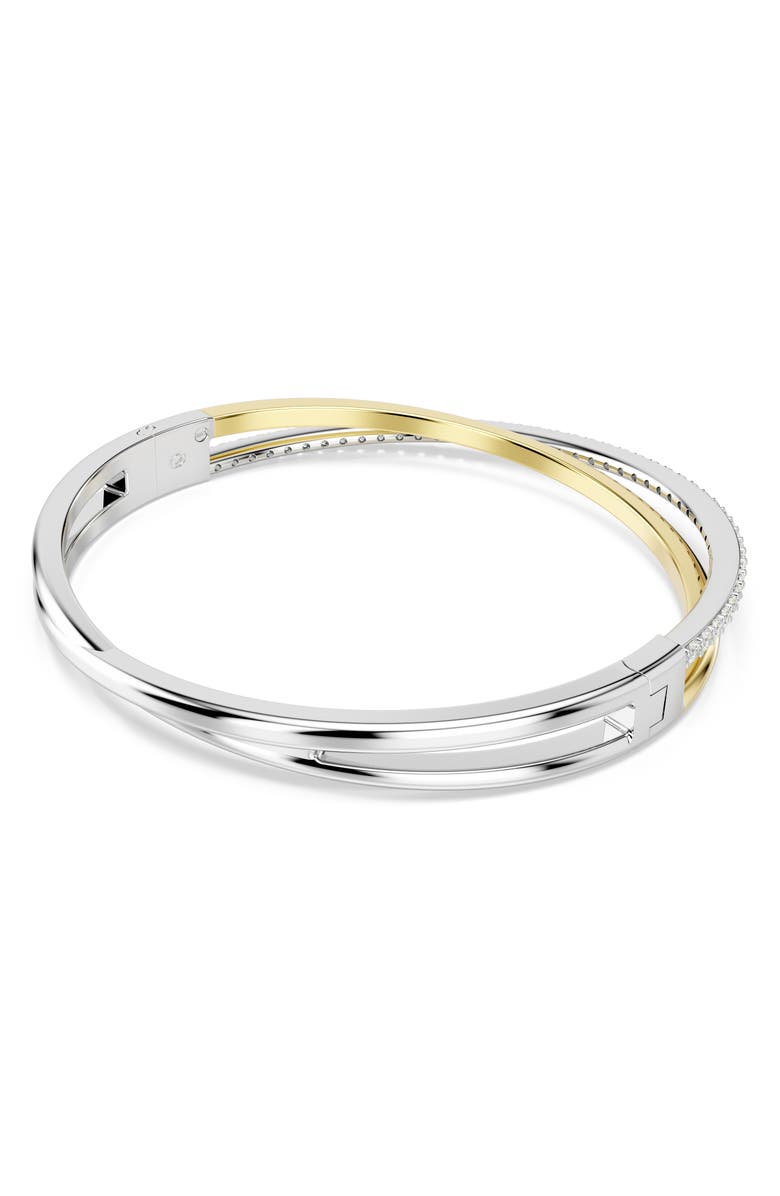 Swarovski Hyperbola Bangle, Alternate, color, Silver/ White