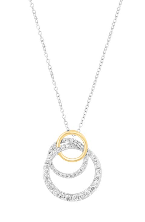 Lab-Grown Diamond Two-Tone Pendant Necklace