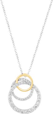 EFFY Lab-Grown Diamond Two-Tone Pendant Necklace