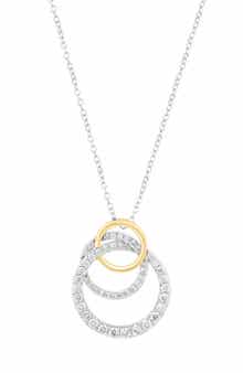 EFFY Lab-Grown Diamond Two-Tone Pendant Necklace