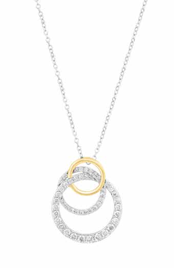 Lab-Grown Diamond Two-Tone Pendant Necklace