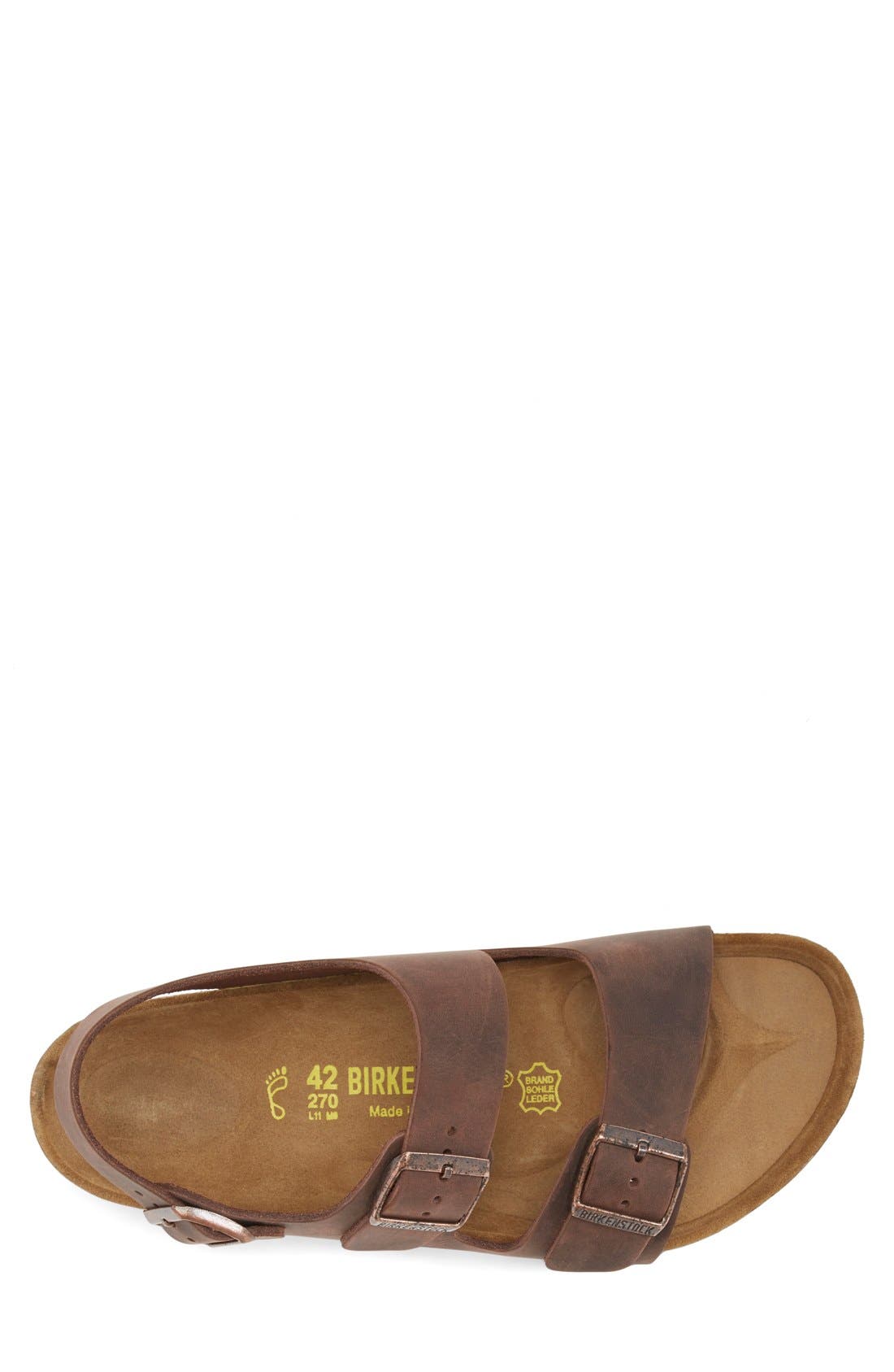 'Milano' Sandal, Alternate, color, HABANA OILED