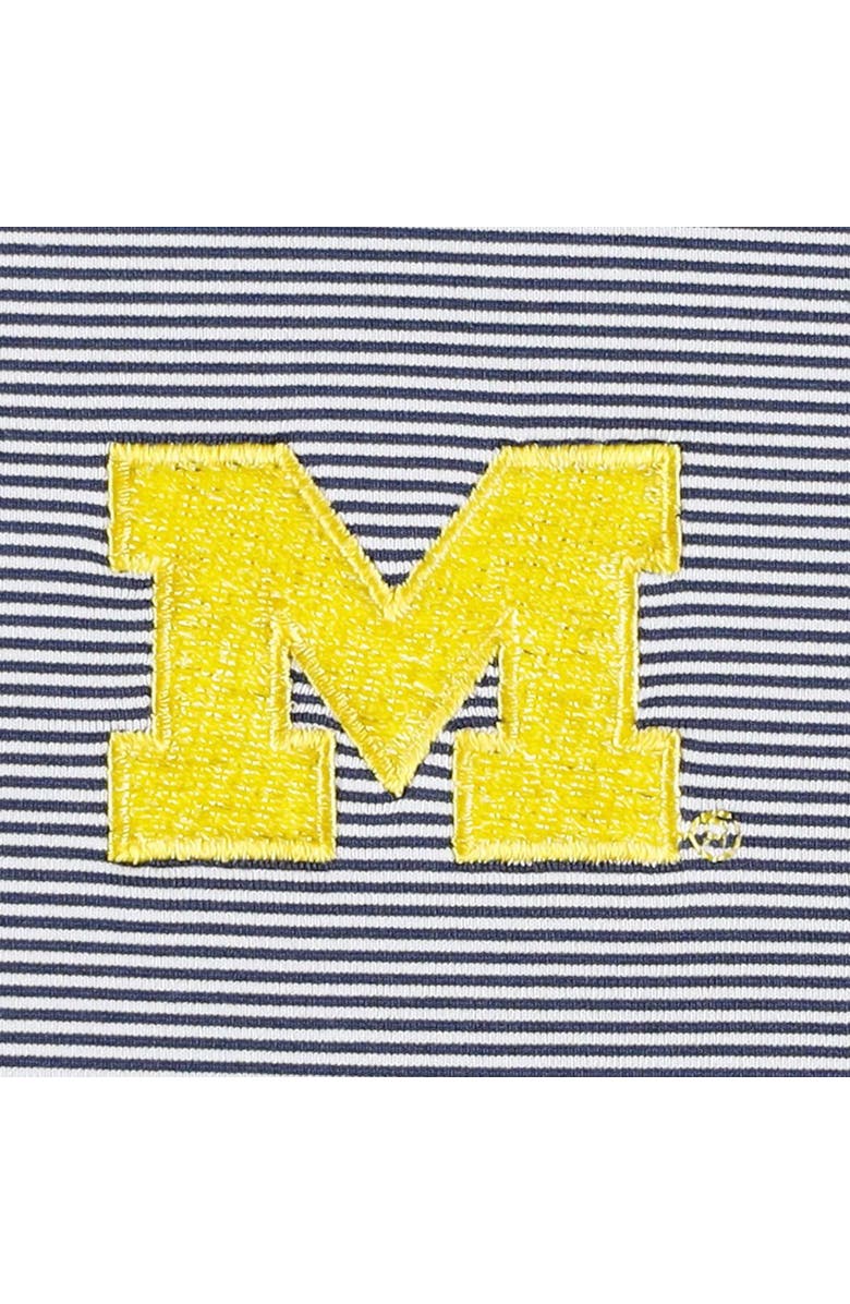 Peter Millar Men's Peter Millar Navy Michigan Wolverines Jubilee Striped Performance Jersey Polo, Alternate, color, Navy
