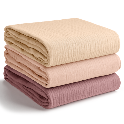 100% Cotton Muslin Swaddle Blankets Pack of 3