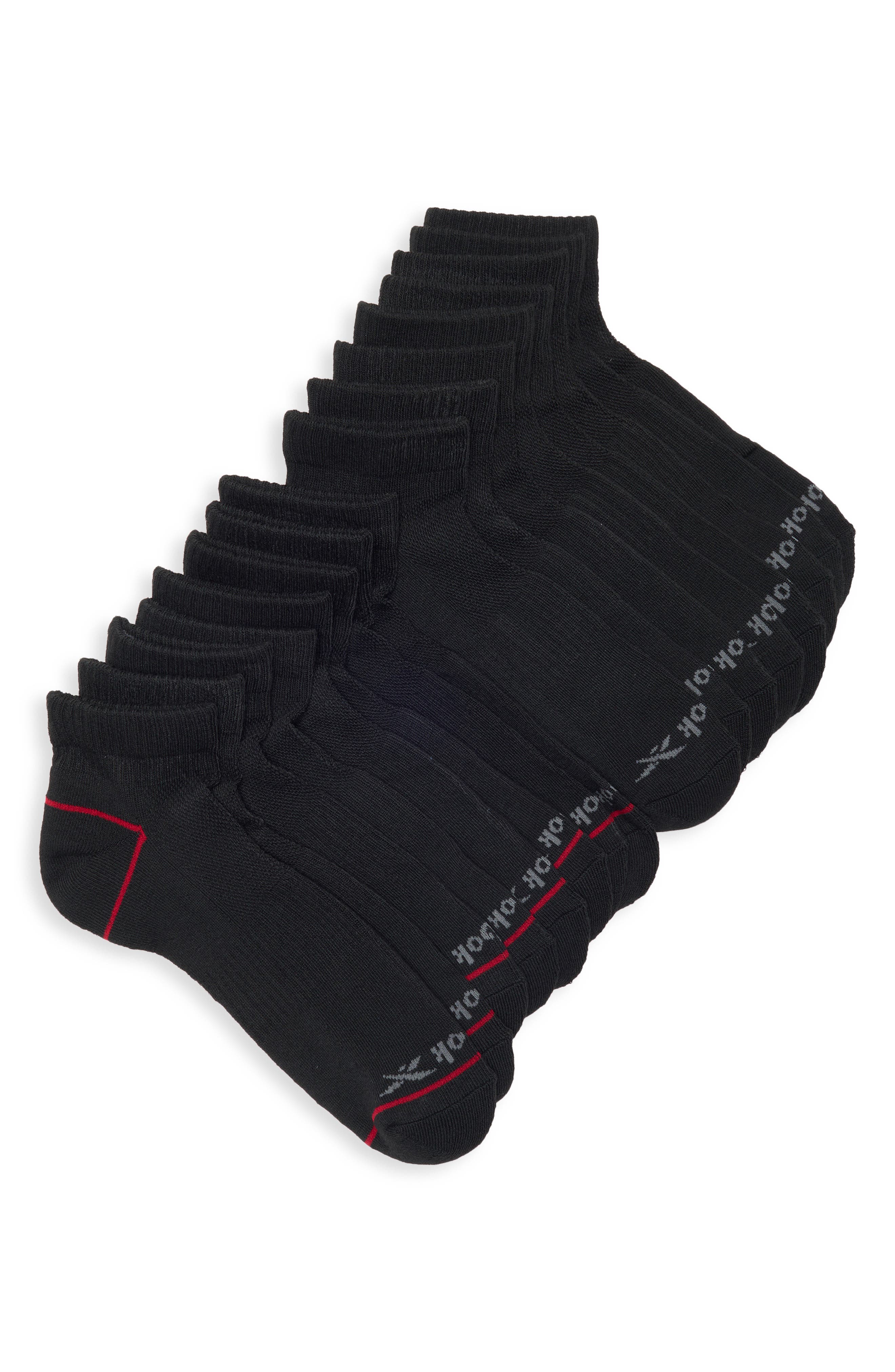 Reebok 8-Pack Assorted Terry Quarter Socks