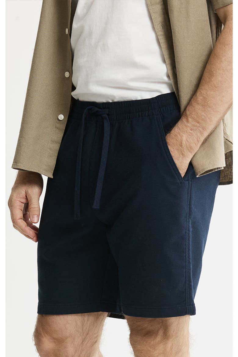Cotton Twill Drawstring Shorts, Alternate, color, Navy
