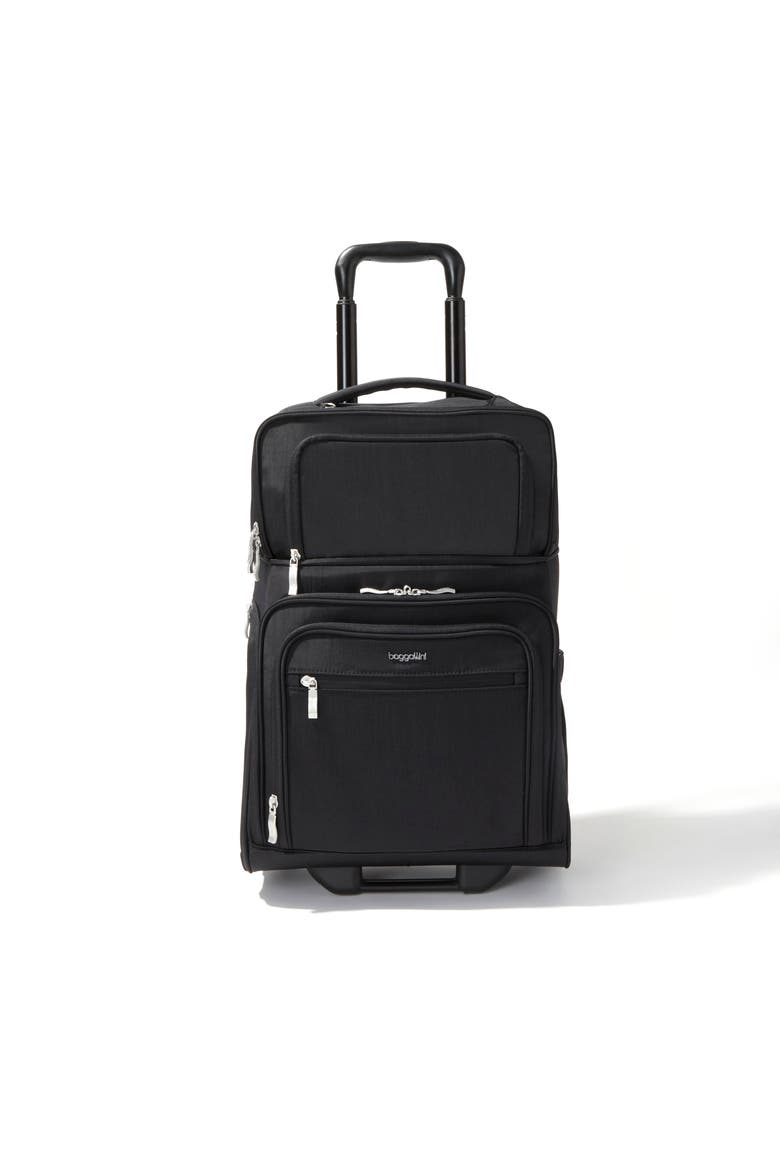 Expandable Underseat Carry-on Suitcase, Alternate, color, Black