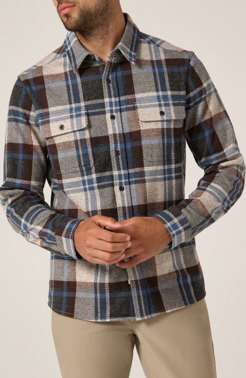 Generation Plaid Double Knit Button-Up Shirt