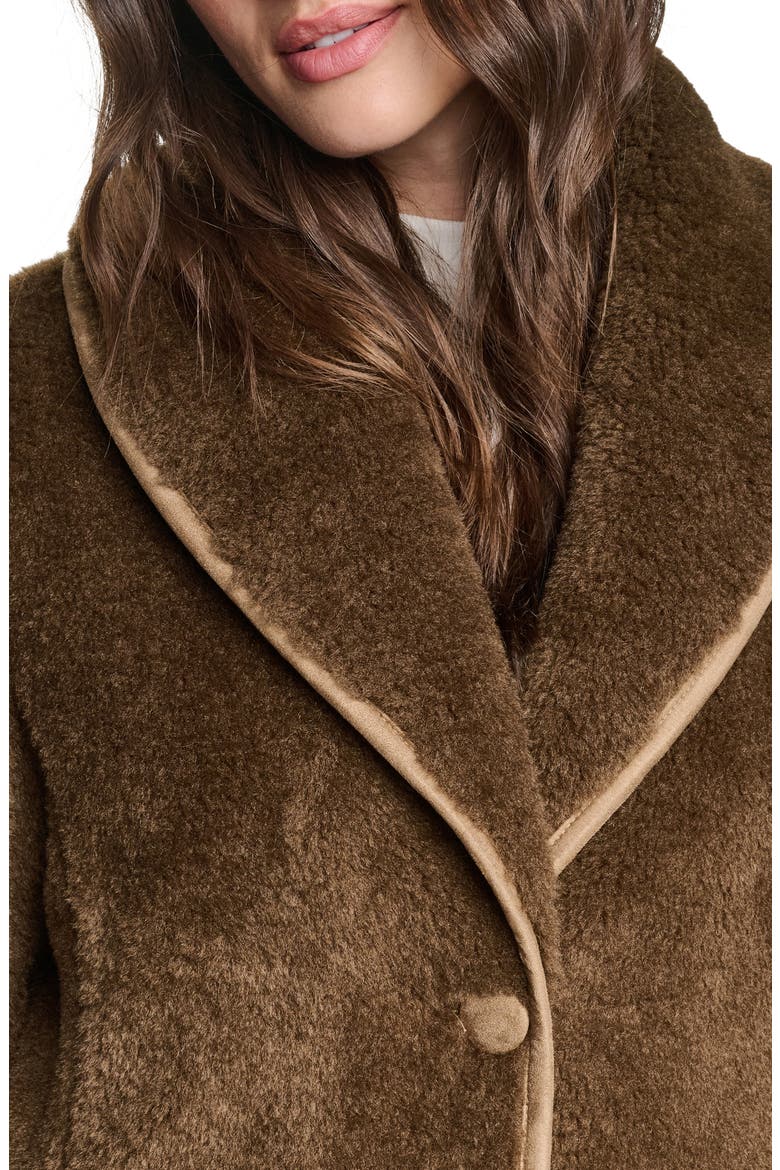 Edessa Faux Fur Coat, Alternate, color, BRASS