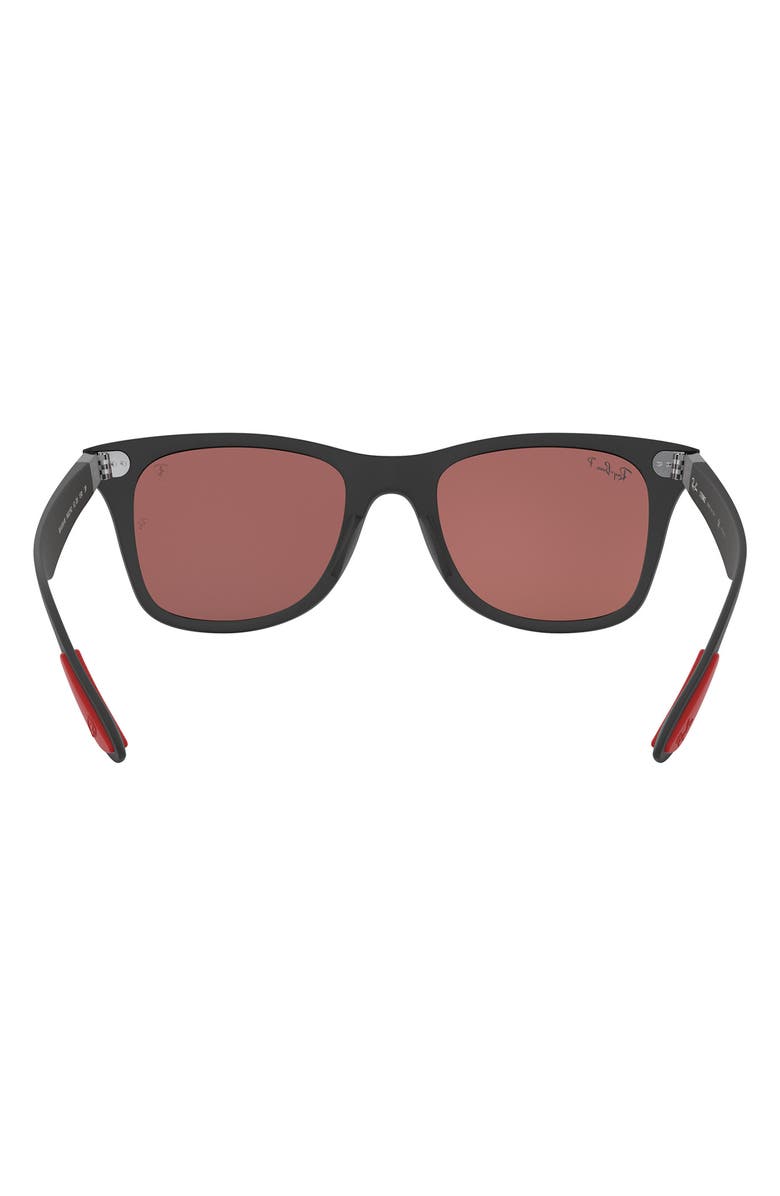 Ray-Ban x Scuderia Ferrari 52mm Polarized Square Sunglasses, Alternate, color, 