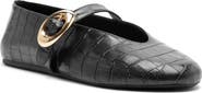 Arezzo Erica Croc Embossed Ballet Flat
