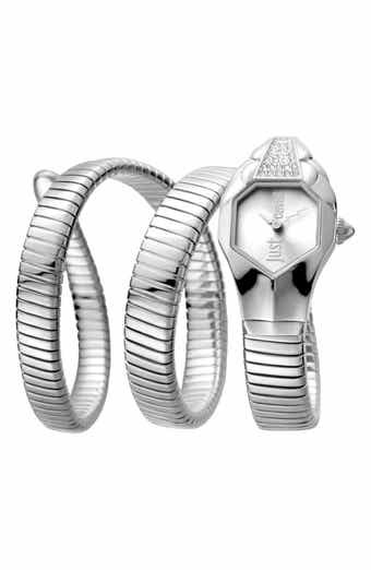 Just Cavalli Snake Wraparound Bracelet Watch, 22mmSnake Wraparound Bracelet Watch,