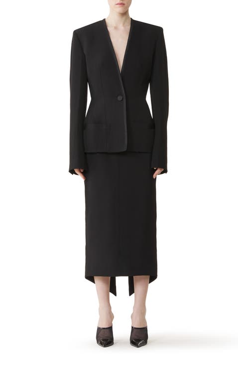 Silk And Viscose Open-Back Jacket