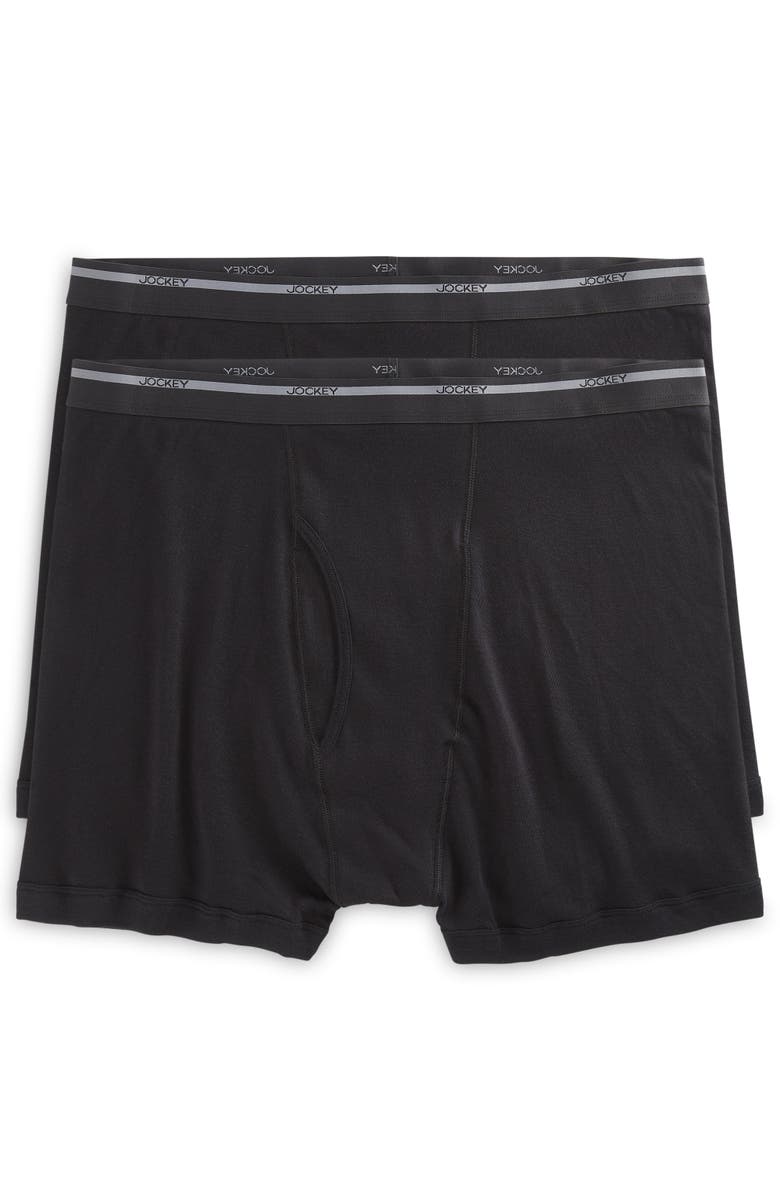 Jockey 2-pk Boxer Briefs, Main, color, Black