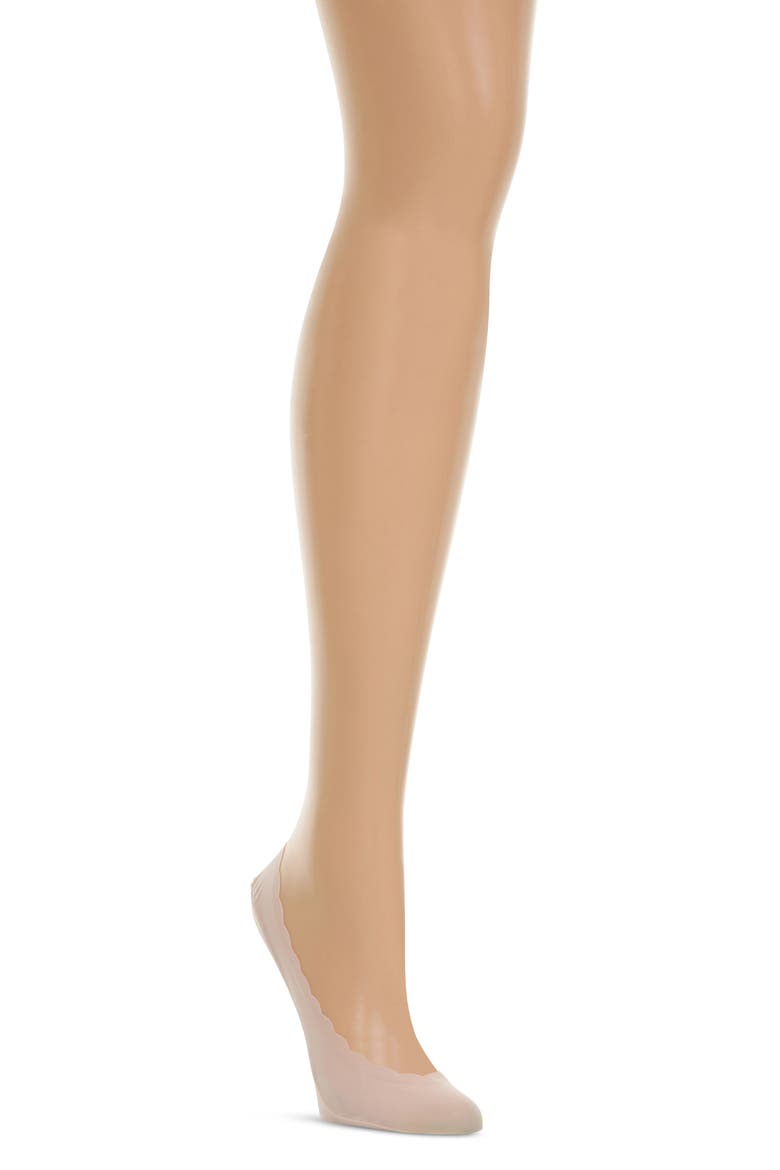 5-Pack Scalloped Laser Cut Liner Socks, Alternate, color, LINEN/ NUDE