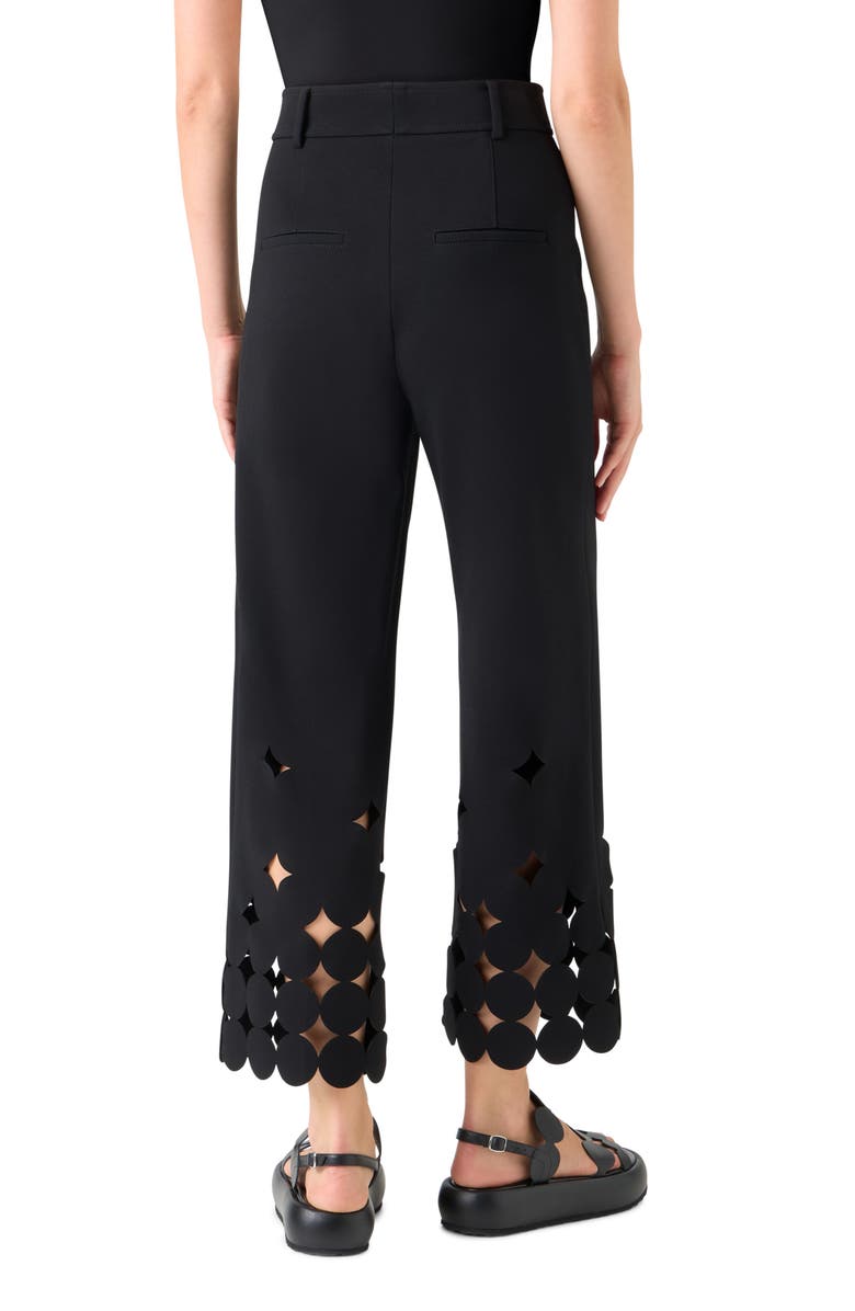 Akris punto Dot Cutout Pants, Alternate, color, Black