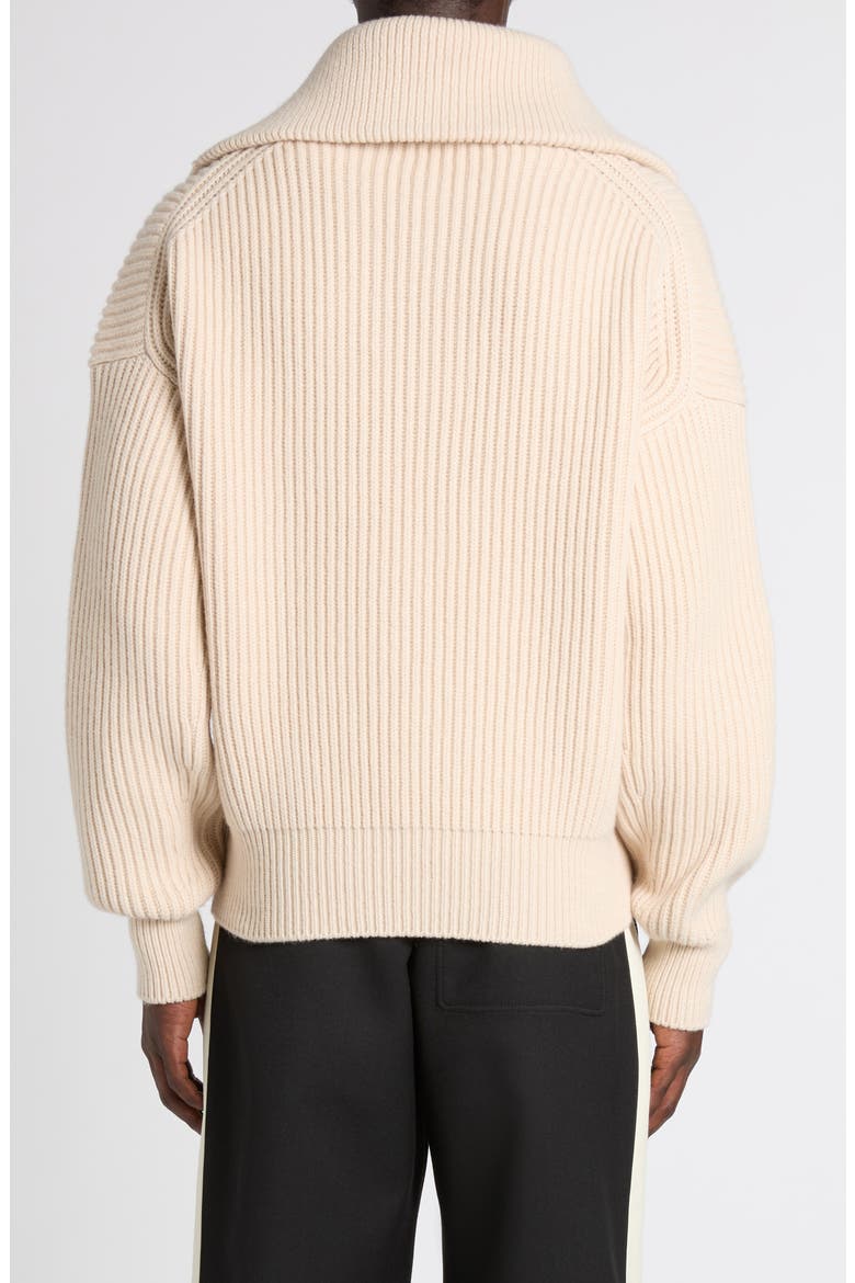 Funnel Neck Wool & Cashmere Sweater, Alternate, color, IVORY