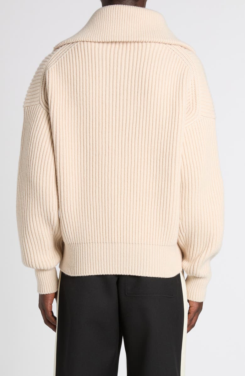 McQueen Funnel Neck Wool & Cashmere Sweater, Alternate, color, 