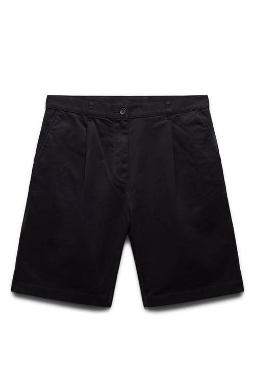 Reigning Champ Sophomore Relaxed Fit Pleated Cotton Twill Chino Shorts In Black