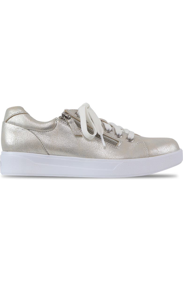 Munro Tilly Sneaker, Alternate, color, Stone Matte Silver Leather