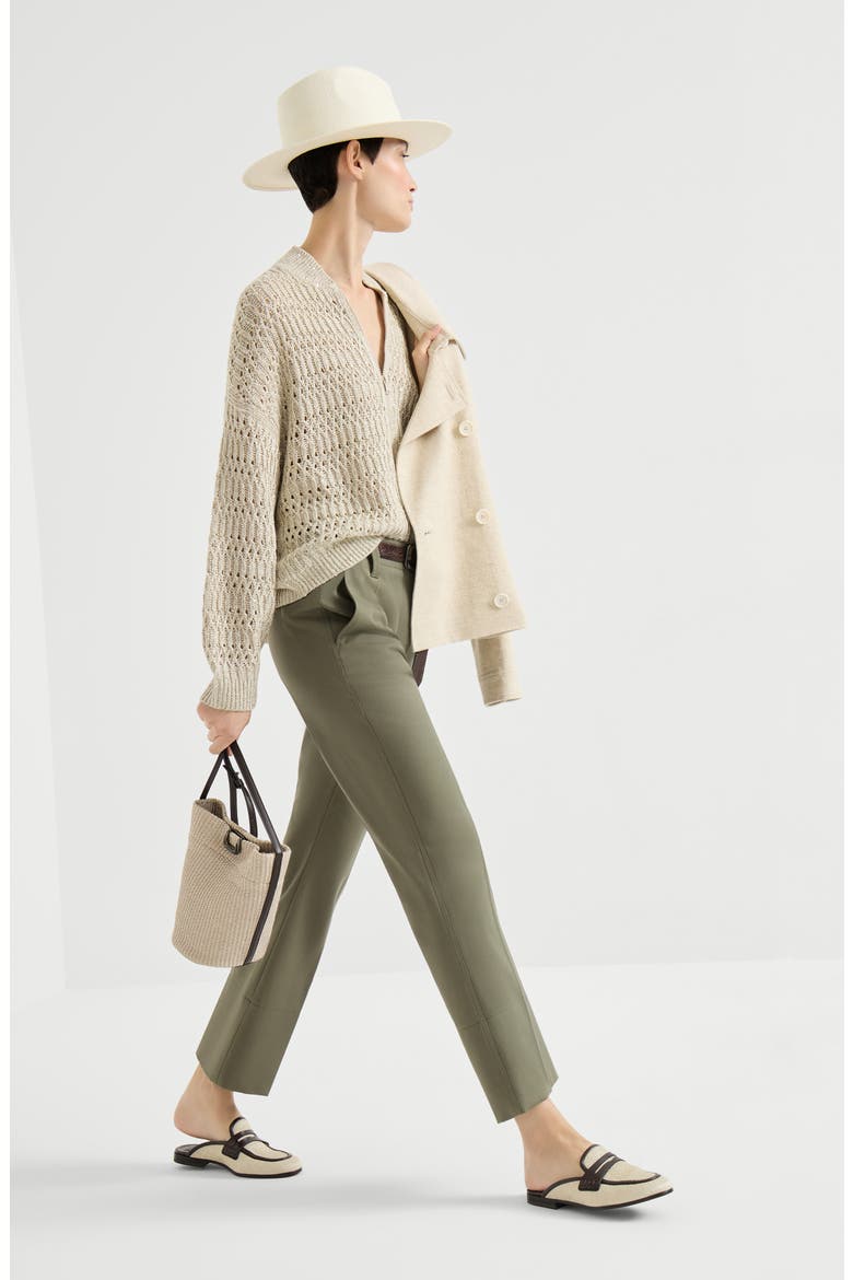 Kickflare Cigarette trousers, Alternate, color, Olive