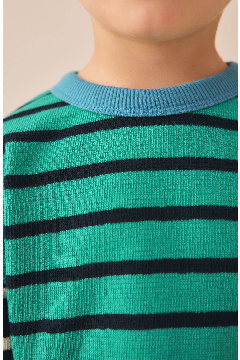 Kids' Colorblock Stripe Jersey Top, Alternate, color, MULTI