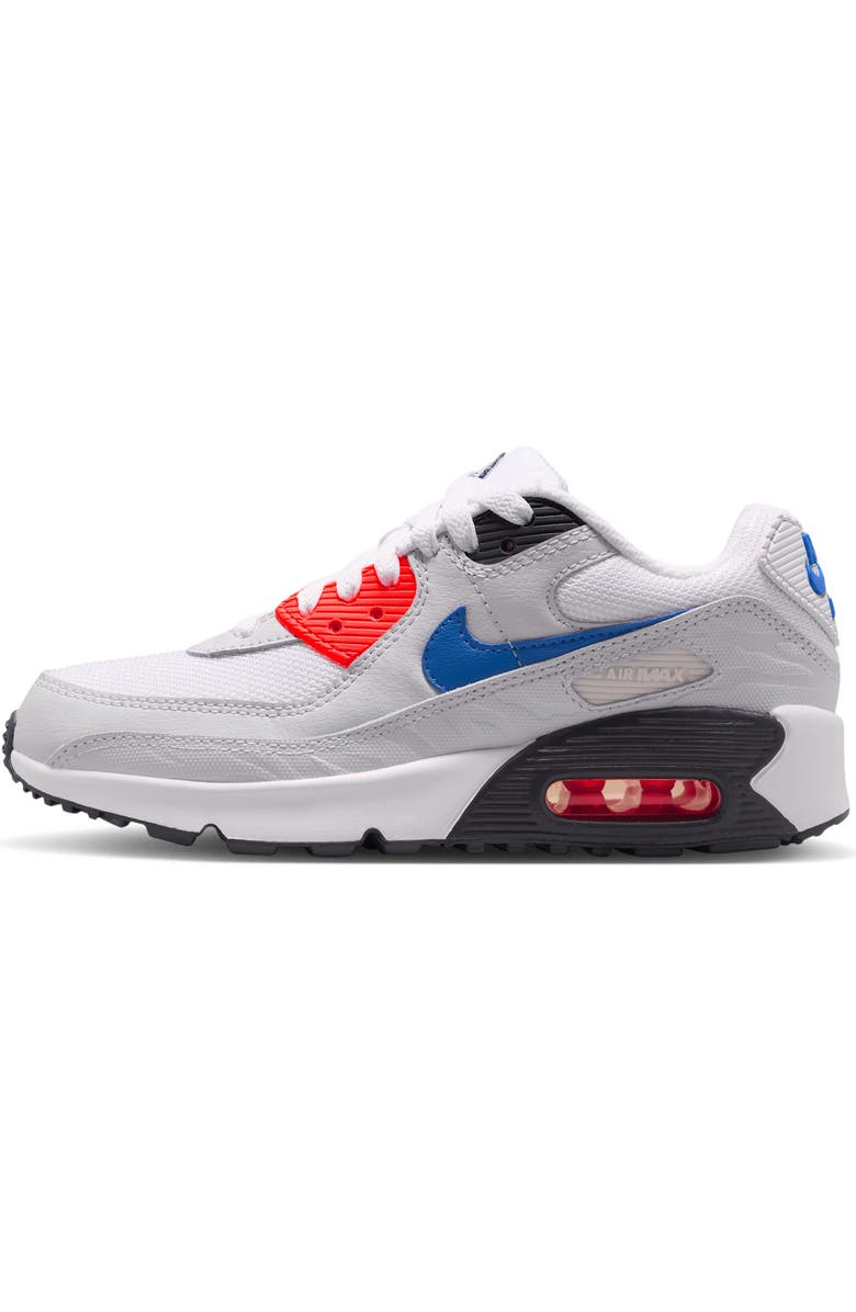 Nike Kids' Air Max 90 SE Sneaker, Alternate, color, White/ Photon Dust/ Crimson