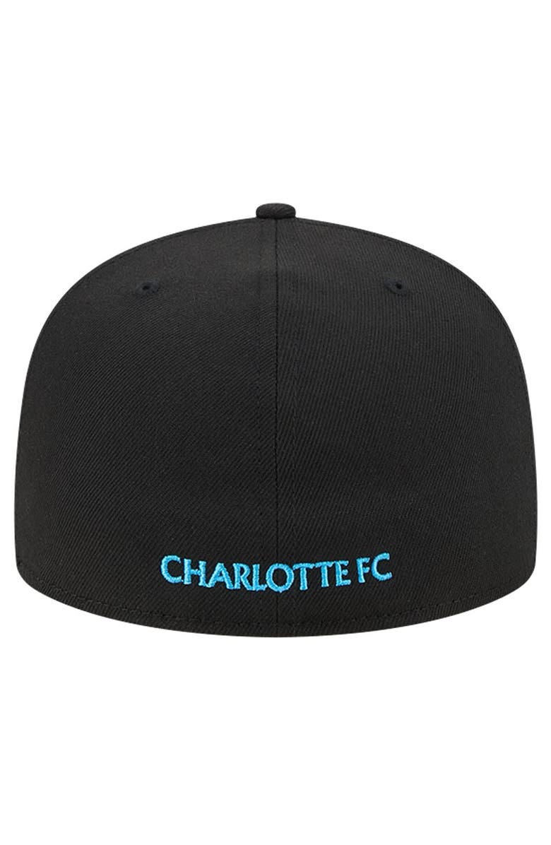 New Era Men's New Era White/Black Charlotte FC 2024 Kick Off Collection 59FIFTY Fitted Hat, Alternate, color,