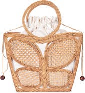Jelavu Ata Butterfly Handwoven Rattan Tote