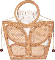 Jelavu Ata Butterfly Handwoven Rattan Tote