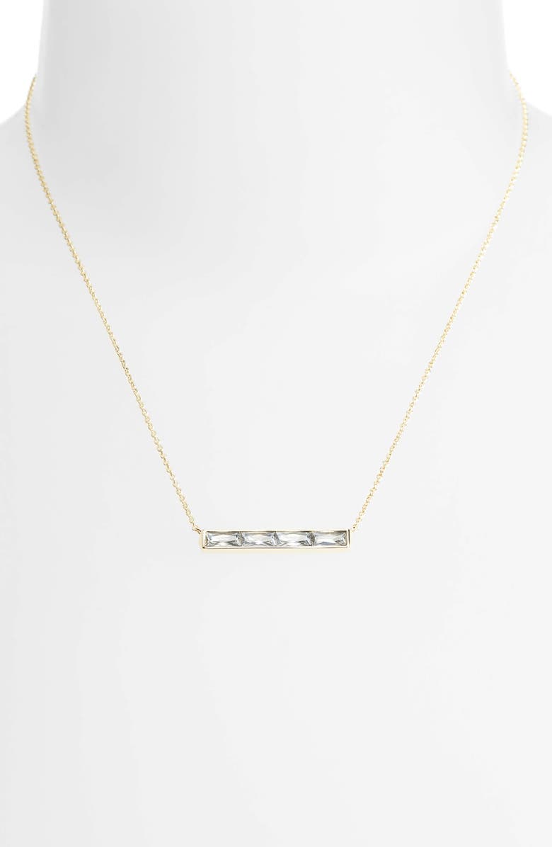 Kendra Scott Three-Piece Necklace & Earrings Set, Alternate, color, Gold White Crystal