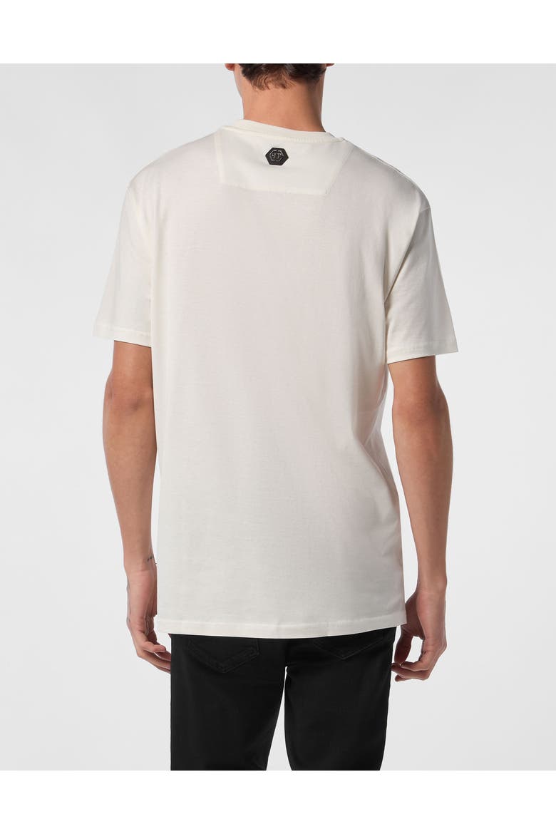 T-shirt Round Neck Ss Coursive Men, Alternate, color, OffWhite