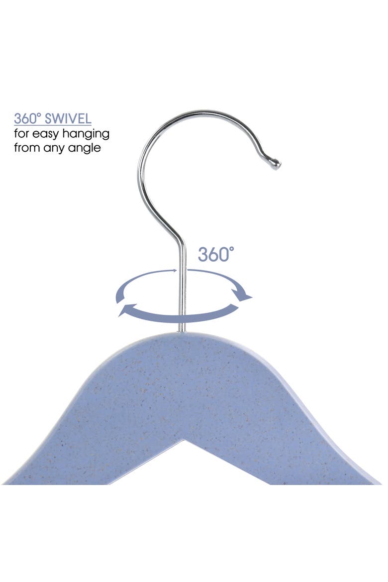 20 Piece Eco Friendly Coat Hangers, Alternate, color, Blue
