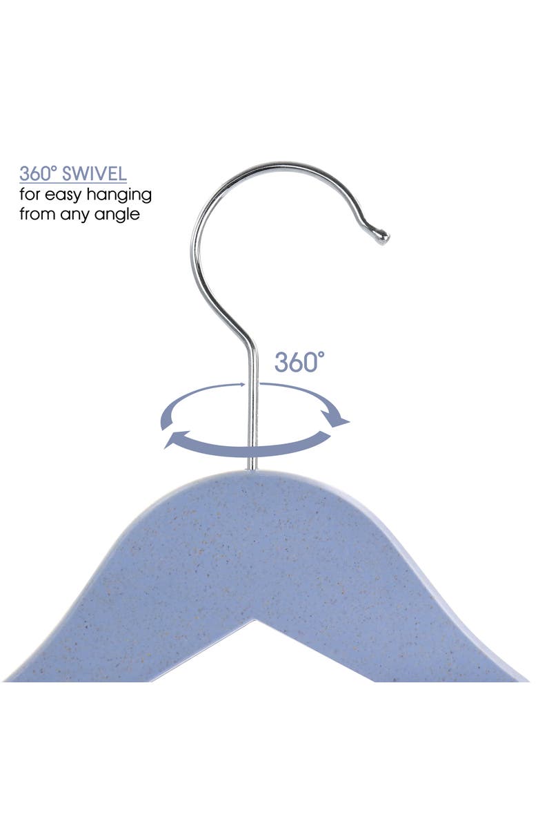 Elama Home 20 Piece Eco Friendly Coat Hangers, Alternate, color, Blue