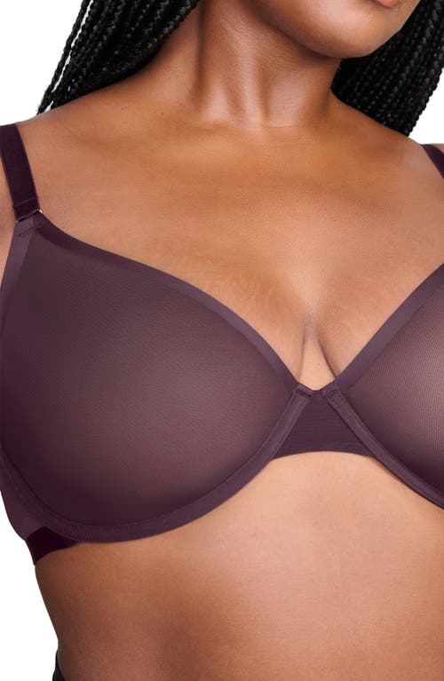 Cuup The Plunge Underwire Sheer Mesh Bra In Cosmos