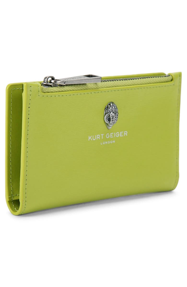 Kurt Geiger London Bond Leather Bifold Wallet, Alternate, color, Bright Green