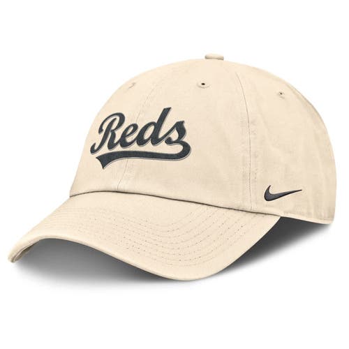 Nike Natural Cincinnati Reds Camo Pack Club Adjustable Hat In Brown