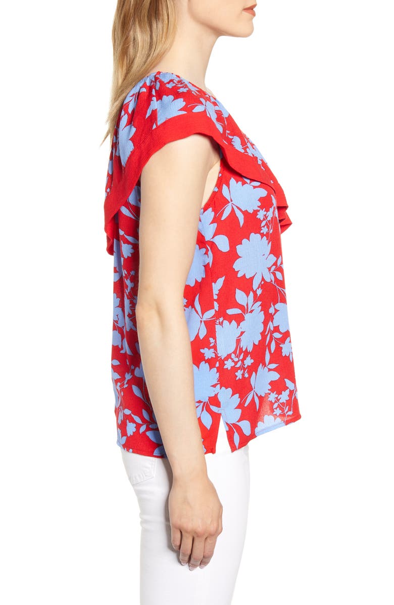 GIBSONLOOK Gibson x Hi Sugarplum! Ibiza One-Shoulder Ruffle Top, Alternate, color,