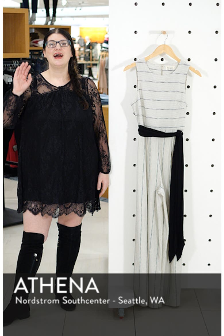 Damsel x THE ODELLS Stripe Wide Leg Cotton Jumpsuit video