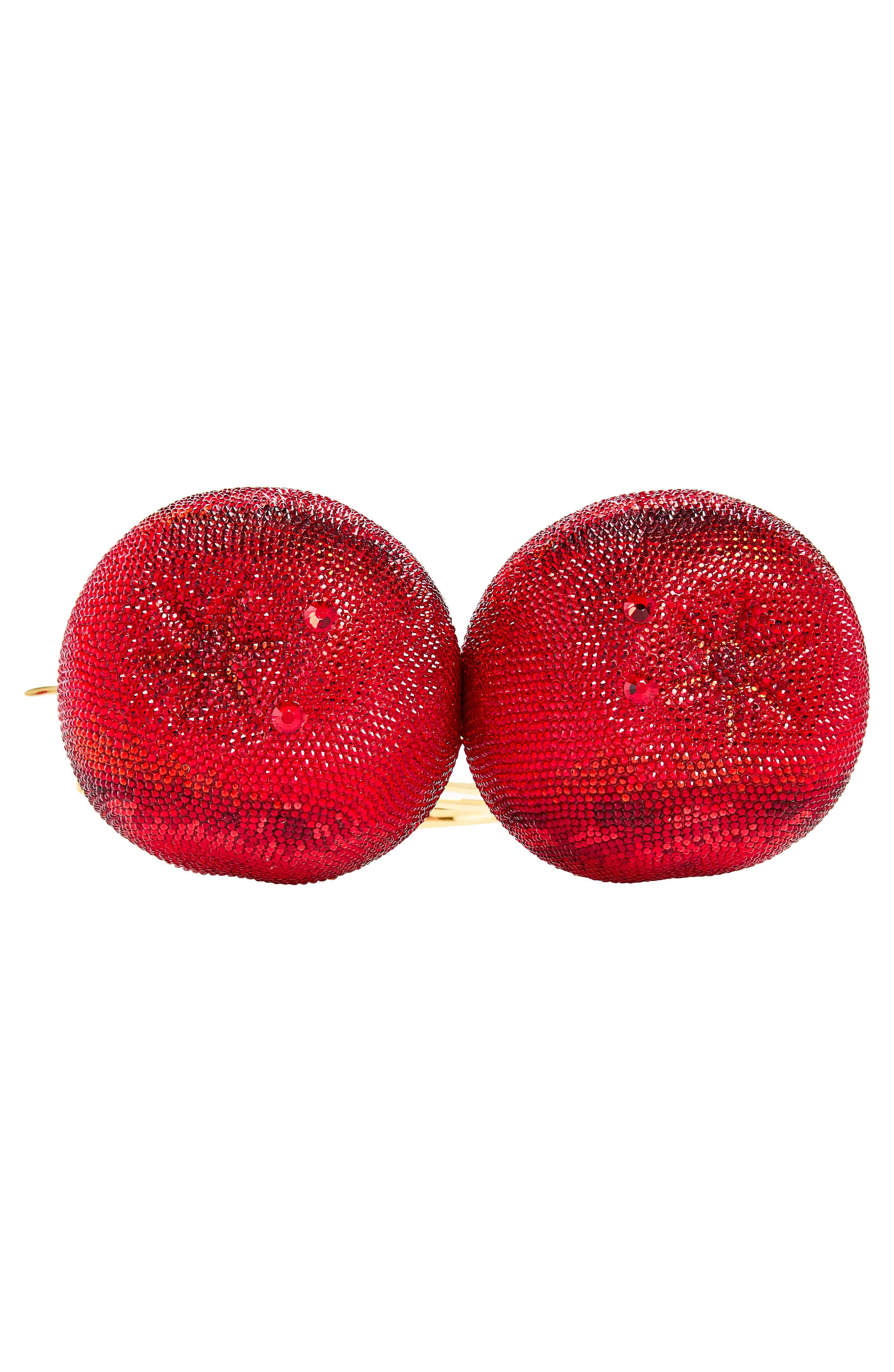 Cherries Sweetheart Clutch, Alternate, color, CHAMPAGNE LIGHT SIAM MULTI