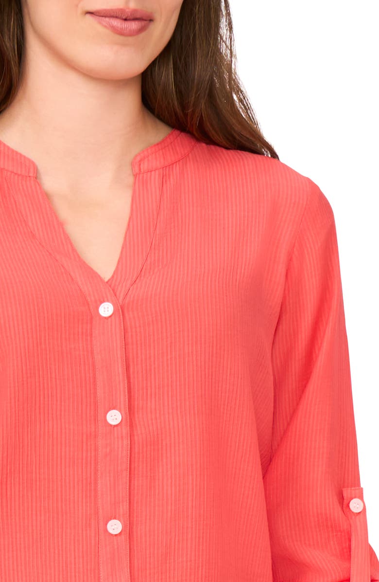 Halogen<sup>®</sup> Textured Utility Shirt, Alternate, color, Deep Sea Coral