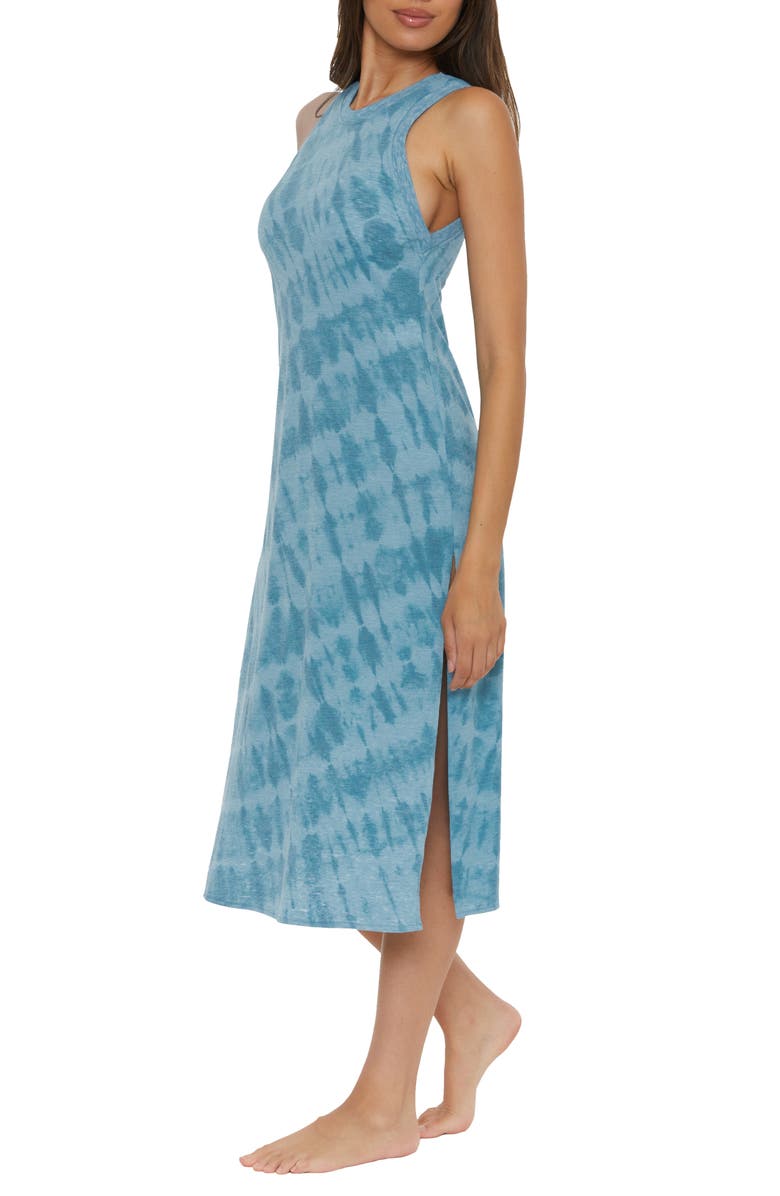 Becca Trinidad Sleeveless Cover-Up Midi Dress, Alternate, color, Lagoon