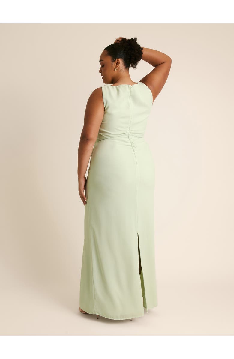 Six Stories Twist Asym Chiffon Bridesmaid Dress, Alternate, color, Mint Green