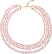 EYE CANDY LOS ANGELES Stone Beaded Layered Necklace